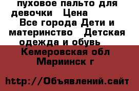 пуховое пальто для девочки › Цена ­ 1 500 - Все города Дети и материнство » Детская одежда и обувь   . Кемеровская обл.,Мариинск г.